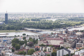 BELGRADE, SERBIA - JUNE, 2018: Panoramic view of the Belgrade, capital of the Serbia