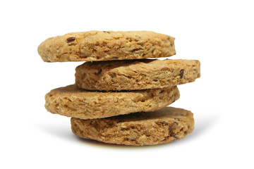 Fototapeta na wymiar Fitness meal oatmeal cookie seed