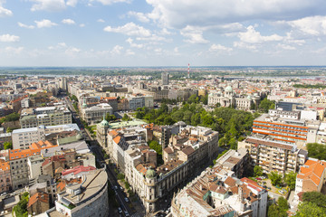 Fototapeta na wymiar BELGRADE, SERBIA - JUNE, 2018: Panoramic view of the Belgrade, capital of the Serbia