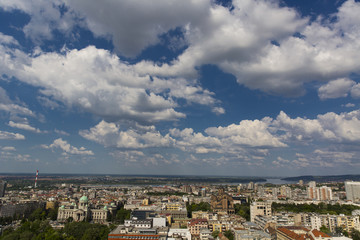 Fototapeta premium BELGRADE, SERBIA - JUNE, 2018: Panoramic view of the Belgrade, capital of the Serbia
