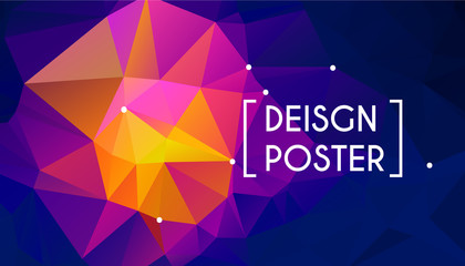 Colorful background with triangles for poster design