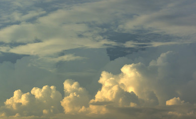 Clouds background cumulonimbus cloud formations before the storm