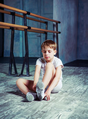 boy ballet dancer  at  dance class