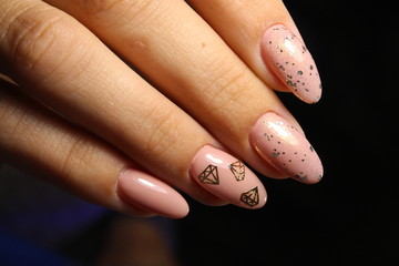 stylish manicure with a design