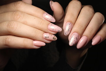 stylish manicure with a design