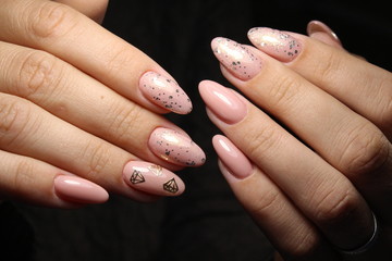 glamorous manicure of nails