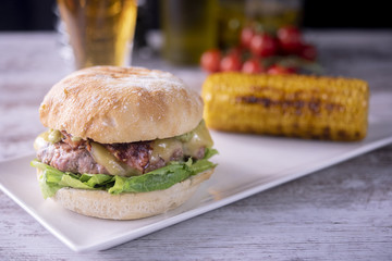 burger hamburguesa mazorca maiz