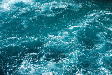 Fototapeta na wymiar hazardous waves on the mediterranean sea