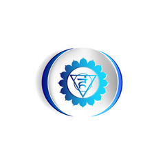 Vishuddha chakra vector illustration.