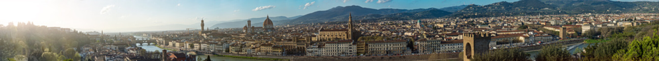 Florence panorama city skyline when sunset, Florence, Italy