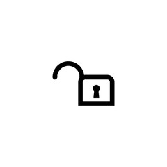 unlock icon. sign design