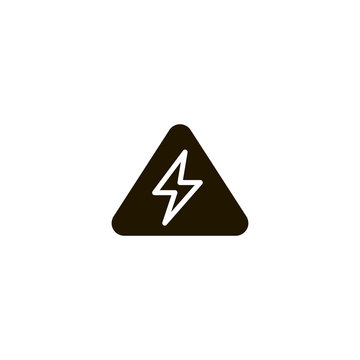 high voltage icon. sign design