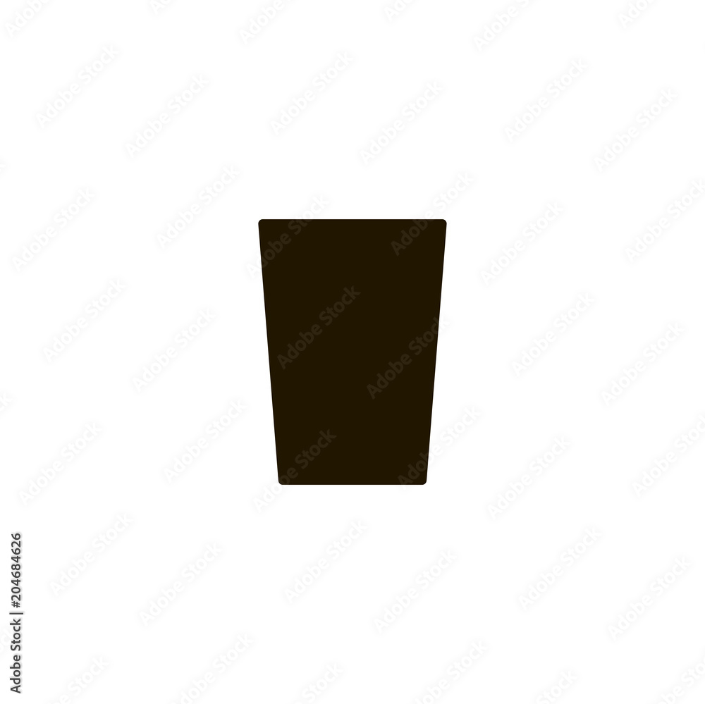 Sticker drink glass icon. sign design