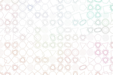 Background abstract mixed pattern for design. Tile, effect, repeat & hexagon.