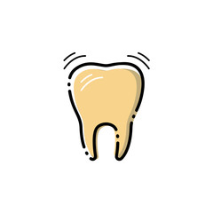 Tooth Vector Icon.