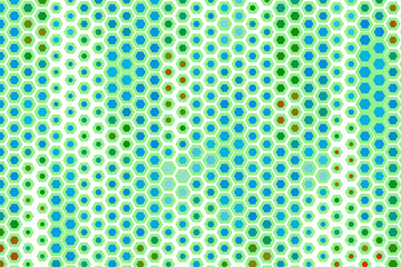 Abstract conceptual hexagon pattern. White, repeat, vector & web.