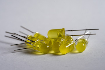 Pile of yellow LEDs