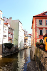 Fototapeta na wymiar Little Prague Venice (water channel in Prague)