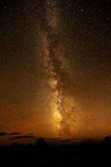 Spectacular view of the night sky in one of the night dakest palces in Canyonlands National park in Utah, USA