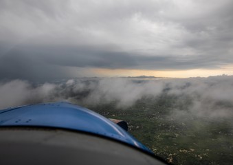 Aerial picture of the Okavango Delta in Botswana during summer period