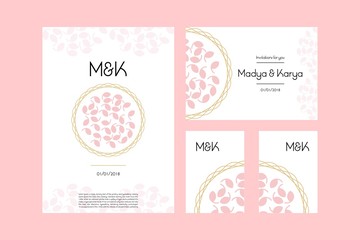 Wedding card designs vector