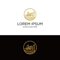 House and farm logo vector