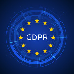 General Data Protection Regulation GDPR. Internet european safety. Privacy secure data protection