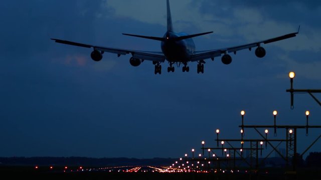 Big Jet airplane landing