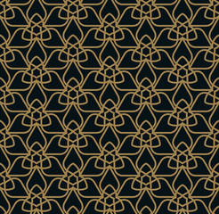Fototapeta premium Seamless pattern. Elegant linear ornament. Geometric stylish bac