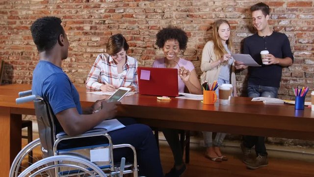 Business professionals in coworking space