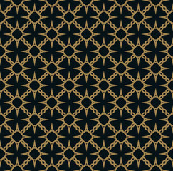 Seamless pattern. Elegant linear ornament. Geometric stylish bac