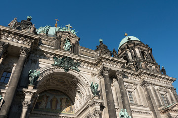 Fototapeta na wymiar The Berlin Cathedral is called Berliner Dom.