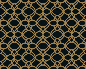 Seamless pattern. Elegant linear ornament. Geometric stylish bac