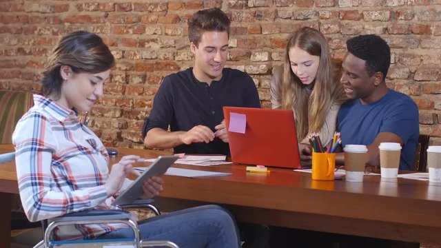 Business professionals in coworking space