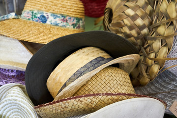 Collection of Hats At An Antiques Boutique
