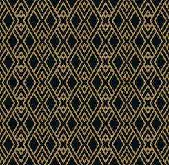 Seamless pattern. Elegant linear ornament. Geometric stylish background. Vector repeating texture