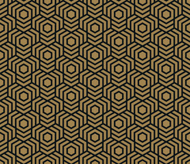 Seamless pattern. Elegant linear ornament. Geometric stylish background. Vector repeating texture