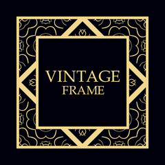 Retro ornamental frame