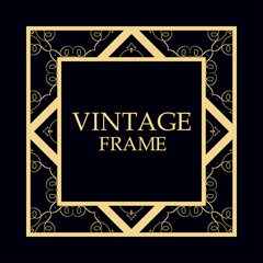 Retro ornamental frame