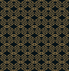 Seamless pattern. Elegant linear ornament. Geometric stylish background. Vector repeating texture
