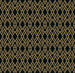 Seamless pattern. Elegant linear ornament. Geometric stylish background. Vector repeating texture