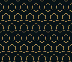 Seamless pattern. Elegant linear ornament. Geometric stylish background. Vector repeating texture