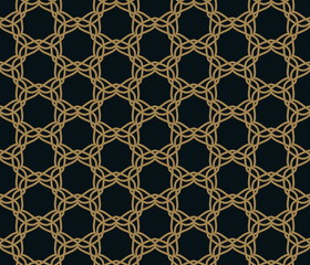 Fototapeta premium Seamless pattern. Elegant linear ornament. Geometric stylish background. Vector repeating texture
