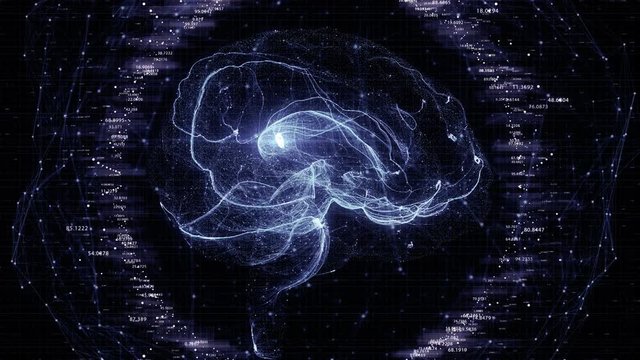 Futuristic Brain Scan. 4K UHD animation
