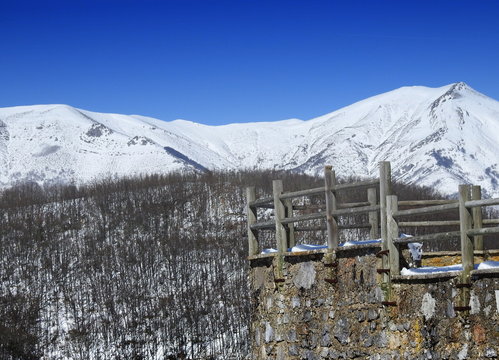 Mirador de Vegamian con nieve