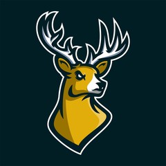 stag/deer esport gaming mascot logo template
