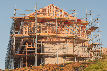 Wooden construction of private houses 