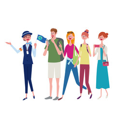 Fototapeta premium インバウンド コンダクター イラスト 