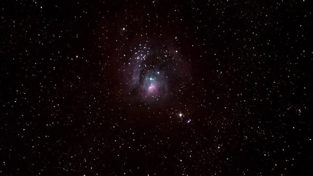 The starry Lagoon Nebula in outer space