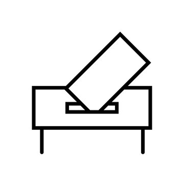 Vector Illustration Election Box. Icon Ballot Box